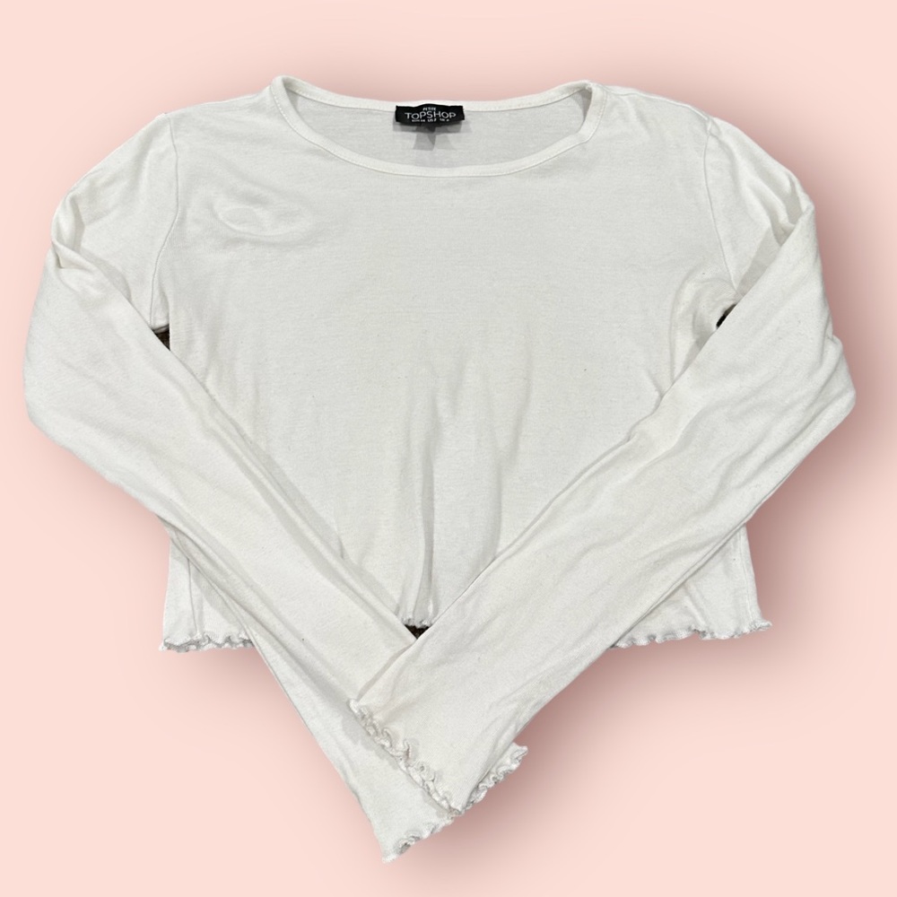 TOP SHOP petite crop long sleeve
